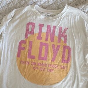 Pink Floyd Kids Long Sleeve Tee - White, Pink, and Orange